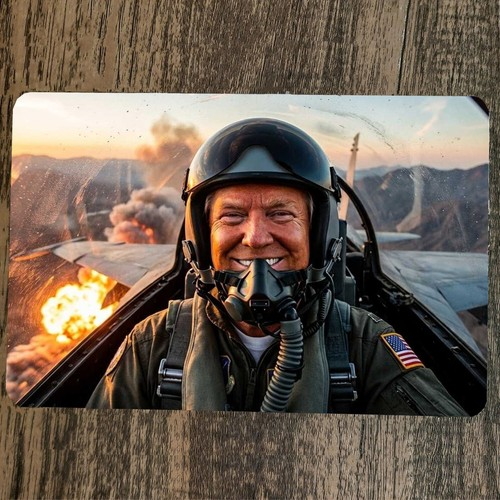 Pilot Trump Artwork 8x12 Metal Wall Sign