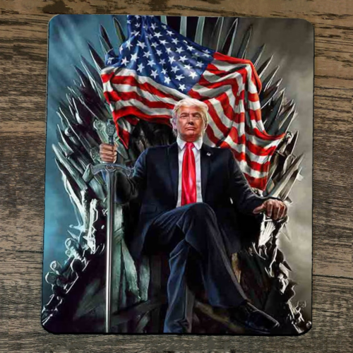 Mouse Pad King of the Iron Throne Donald #45 Trump 2024 USA