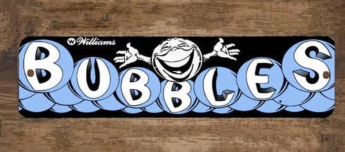 3x12 BUBBLES Classic Arcade Marquee Metal Wall Video Game Sign