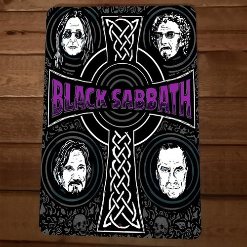 Celtic Cross Black Sabbath 8x12 Metal Wall Sign