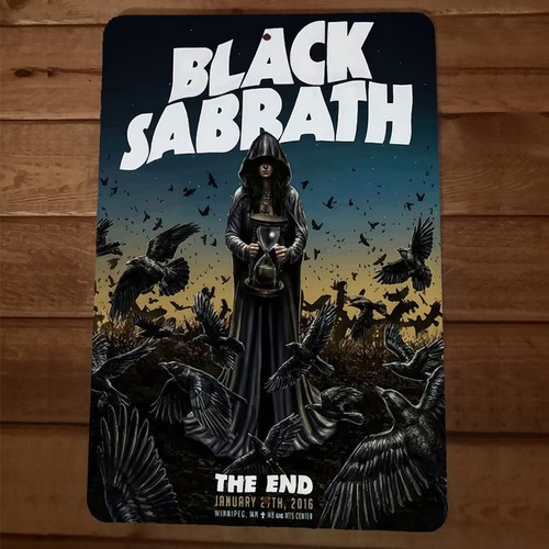 2016 The End Black Sabbath 8x12 Metal Wall Sign