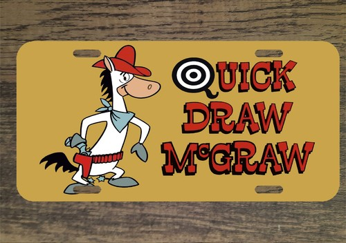 Quick Draw McGraw Classic Cartoon 6x12 Custom Mountable Novelty License Plate