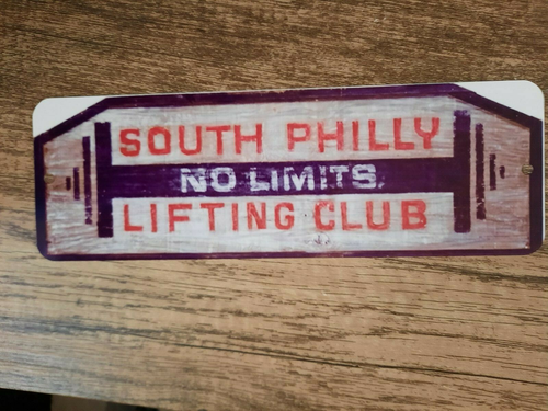 South Philly Lifting Club No Limits 3x12 Metal Wall Sign Rocky Movie