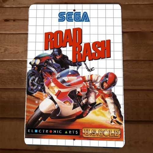 Road Rash Cover Art Sega Master System 8x12 Wall Sign