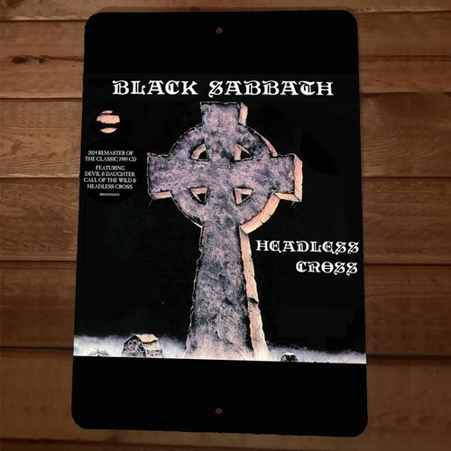 Headless Cross Black Sabbath 8x12 Metal Wall Sign