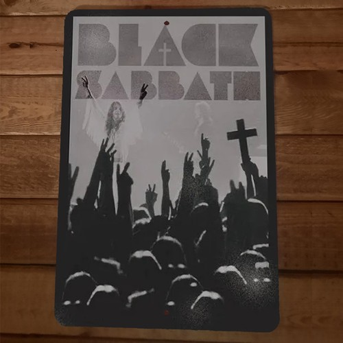 Crowd Artwork Black Sabbath 8x12 Metal Wall Sign