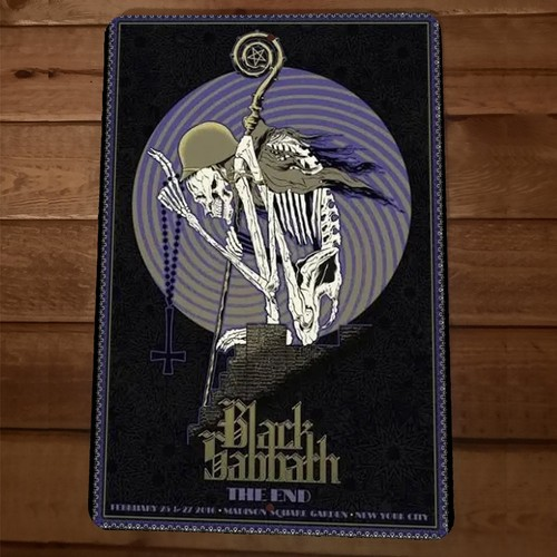 The End Madison Square Garden Poster Black Sabbath 8x12 Metal Wall Sign