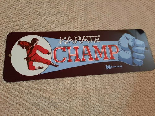 Karate Champ Arcade Marquee 3x12 Metal Wall Sign