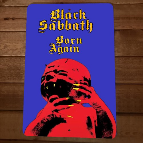 Black Sabbath Born Again cover art 8x12 Metal Wall Sign