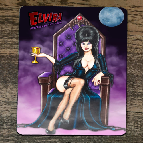 Mouse Pad Mistress of the Dark Queen Elvira Sexy Throne