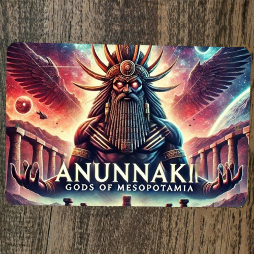 Bible Egyptian Anunnaki Gods of Mesopotamia 8x12 Metal Wall Sign