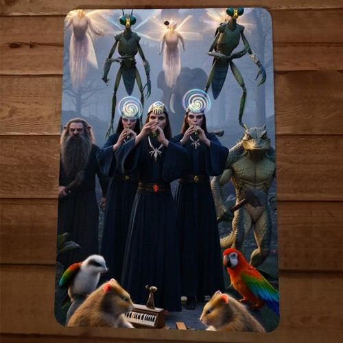 5th Dimension  Alien Band Musicians Artwork 8x12 Metal Wall Sign #1