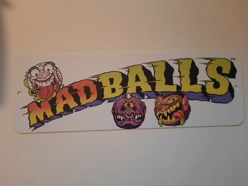 MADBALLS Retro 80s Gross Banner Marquee 3x12 Metal Wall Sign