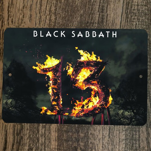 Black Sabbath 13 cover art 8x12 Metal Wall Sign