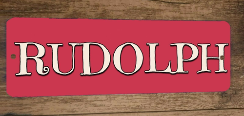 Rudolph Red Nosed Reindeer Christmas Xmas 3x12 Metal Wall Sign Poster