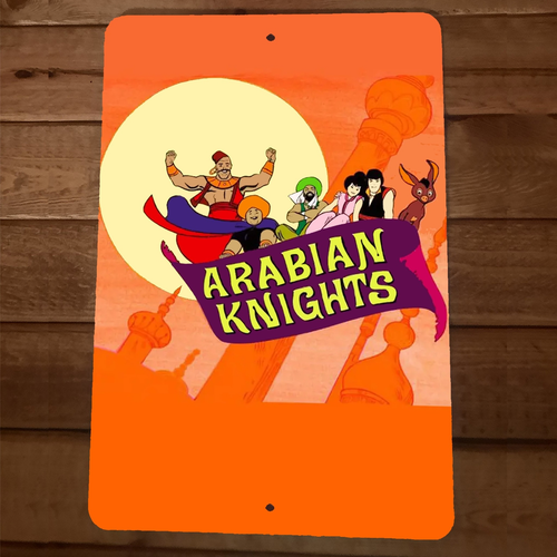 Arabian Knights Classic Cartoon 8x12 Metal Wall Sign