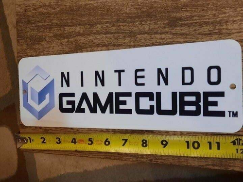 Nintendo GameCube Logo 3x12 Inch Metal Sign