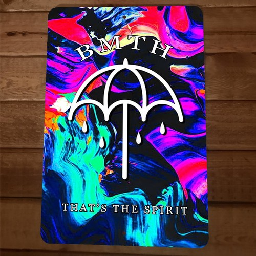 BMTH Thats the Spirit abstract Art 8x12 Metal Wall Sign