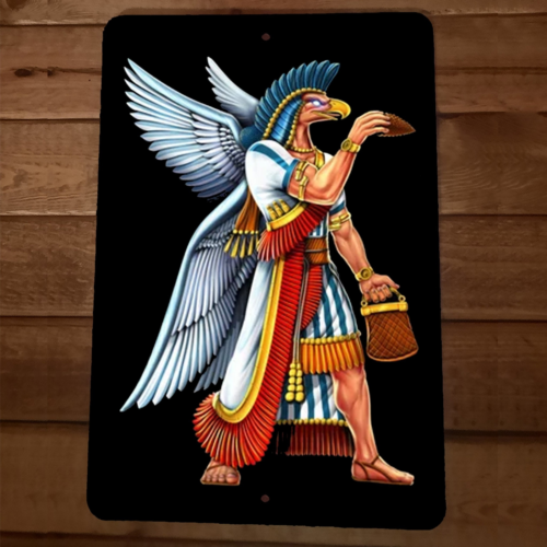 Egyptian Anunnaki Sumerian God 8x12 Metal Wall Sign