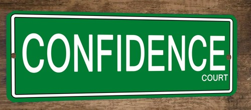 Confidence Court 4x12 Metal Wall Sign Banner Poster Green Steet Sign