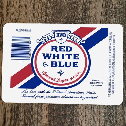 Red White & Blue Special Lager Beer 8x12 Metal Bar Man Cave garage Sign Poster