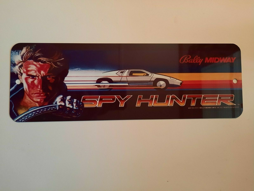 Spy Hunter Arcade Marquee 3x12 Metal Wall Sign