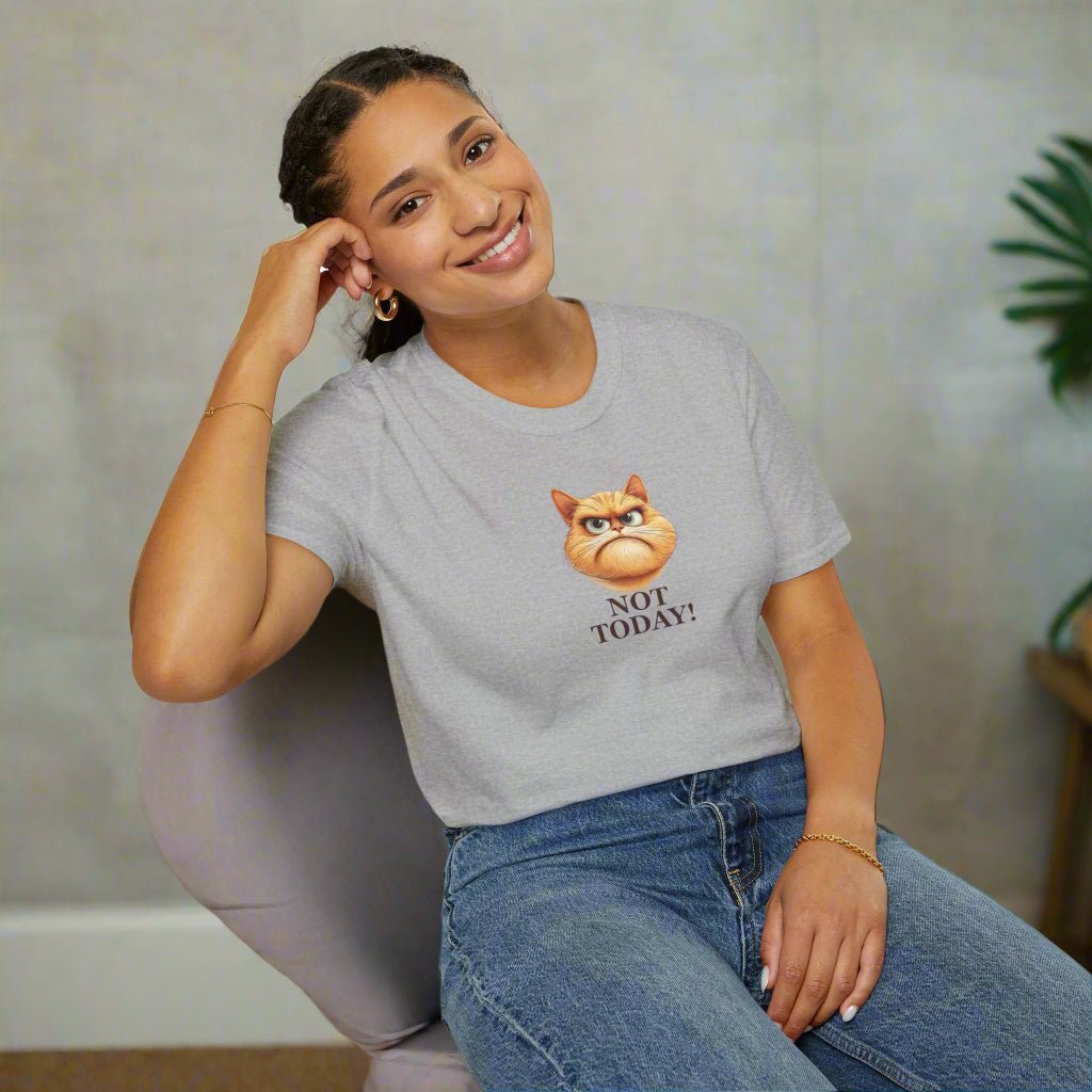 Sassy Not Today Cat-Themed Tee