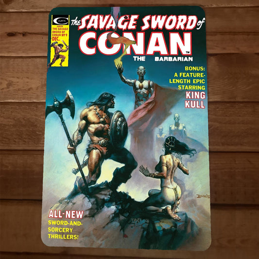 Savage Sword of Conan #9 Comic Cover 8x12 Metal Wall Sign