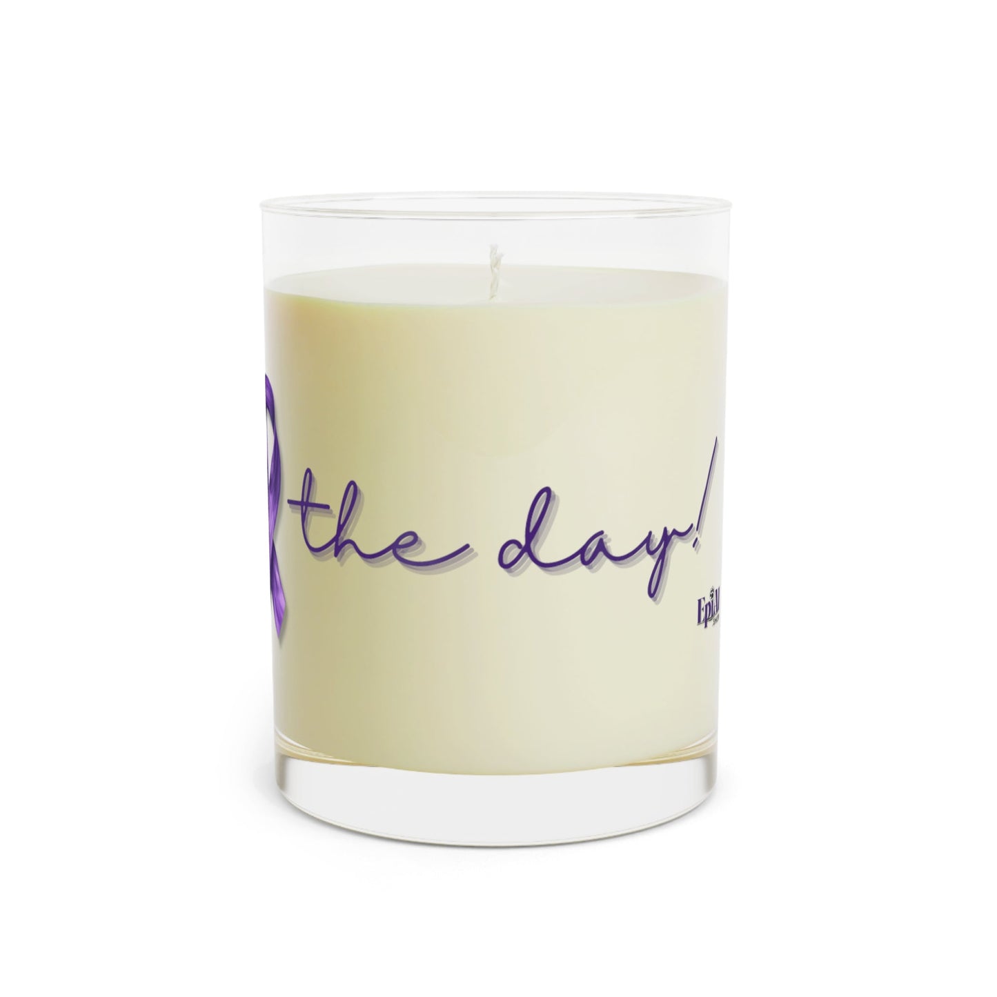 Seize the Day Purple Ribbon Scented Candle | Epilepsy Awareness Candle