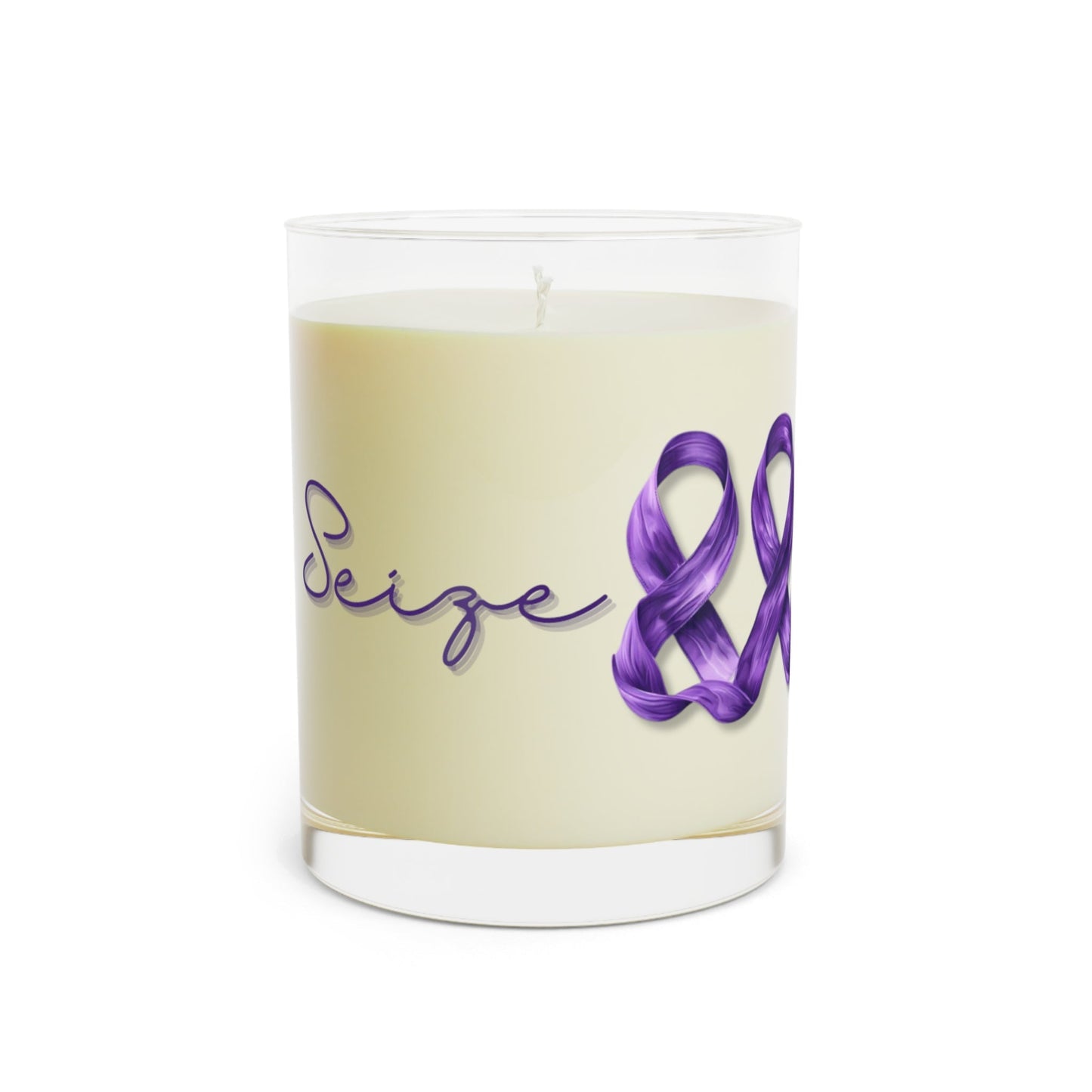 Seize the Day Purple Ribbon Scented Candle | Epilepsy Awareness Candle