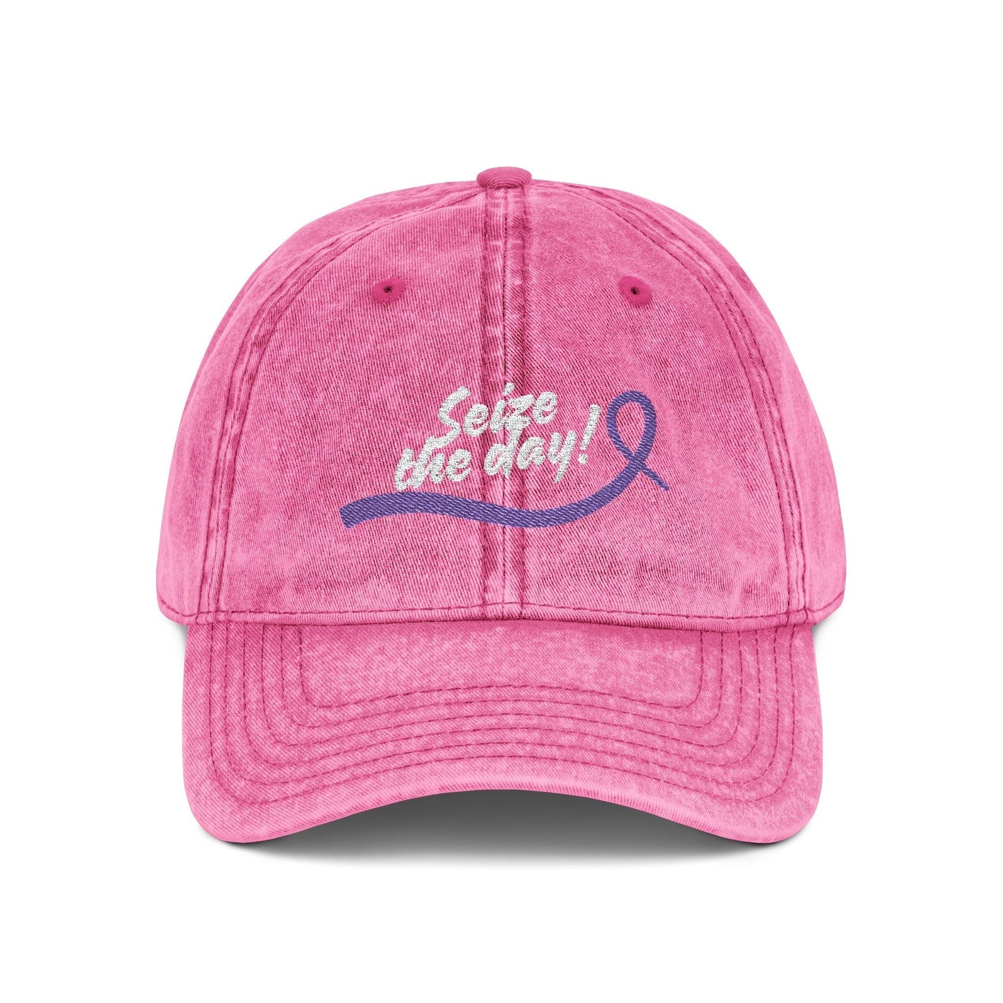 Seize the Day Vintage-Style Embroidered Cap