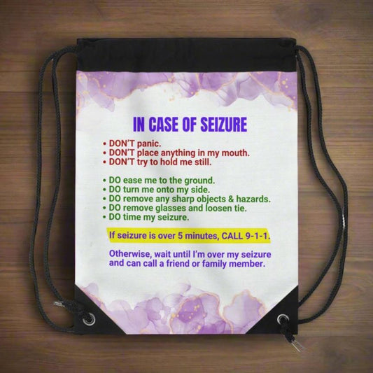 Seizure First Aid Drawstring Bag