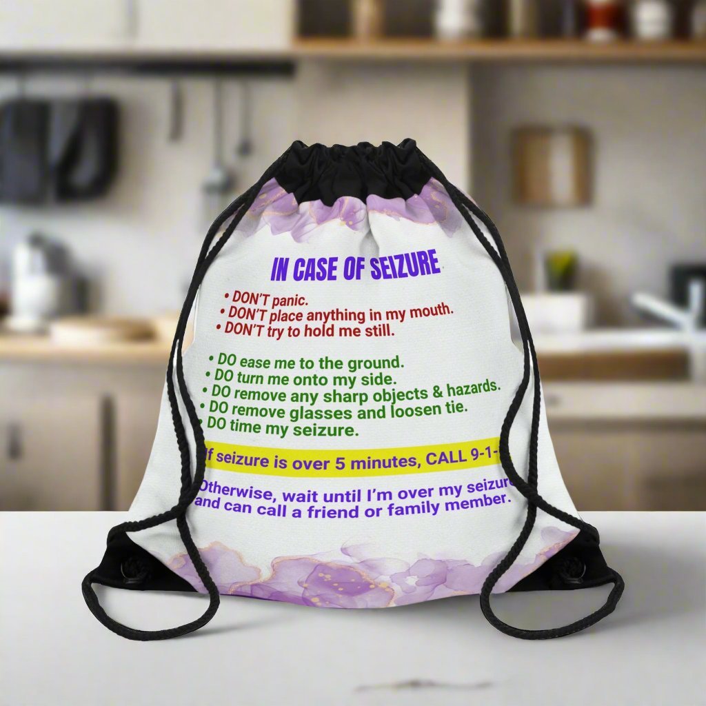 Seizure First Aid Drawstring Bag