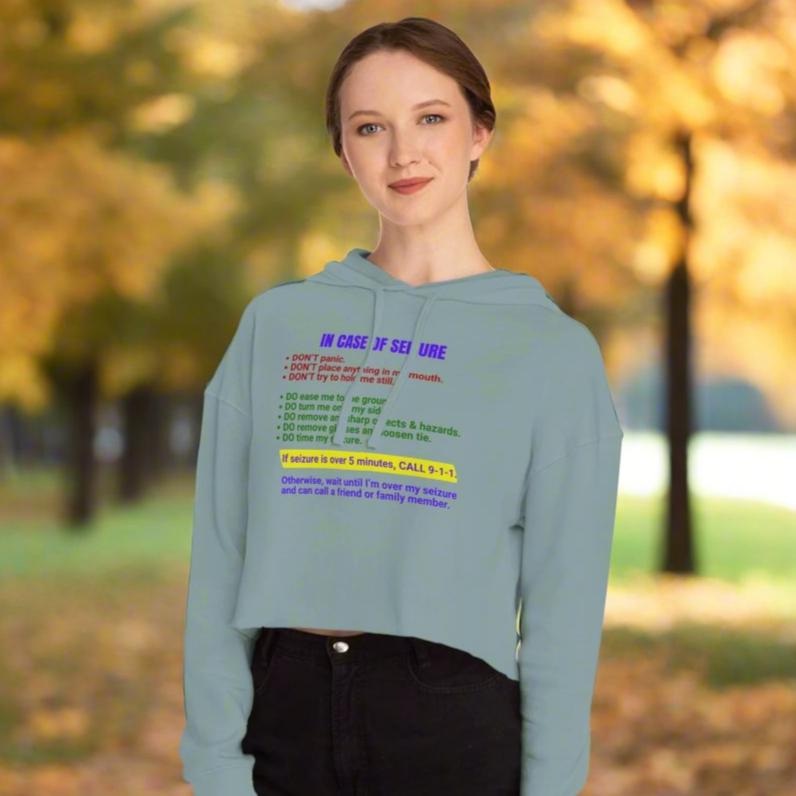 Seizure First Aid Women’s Cropped Hooded Sweatshirt