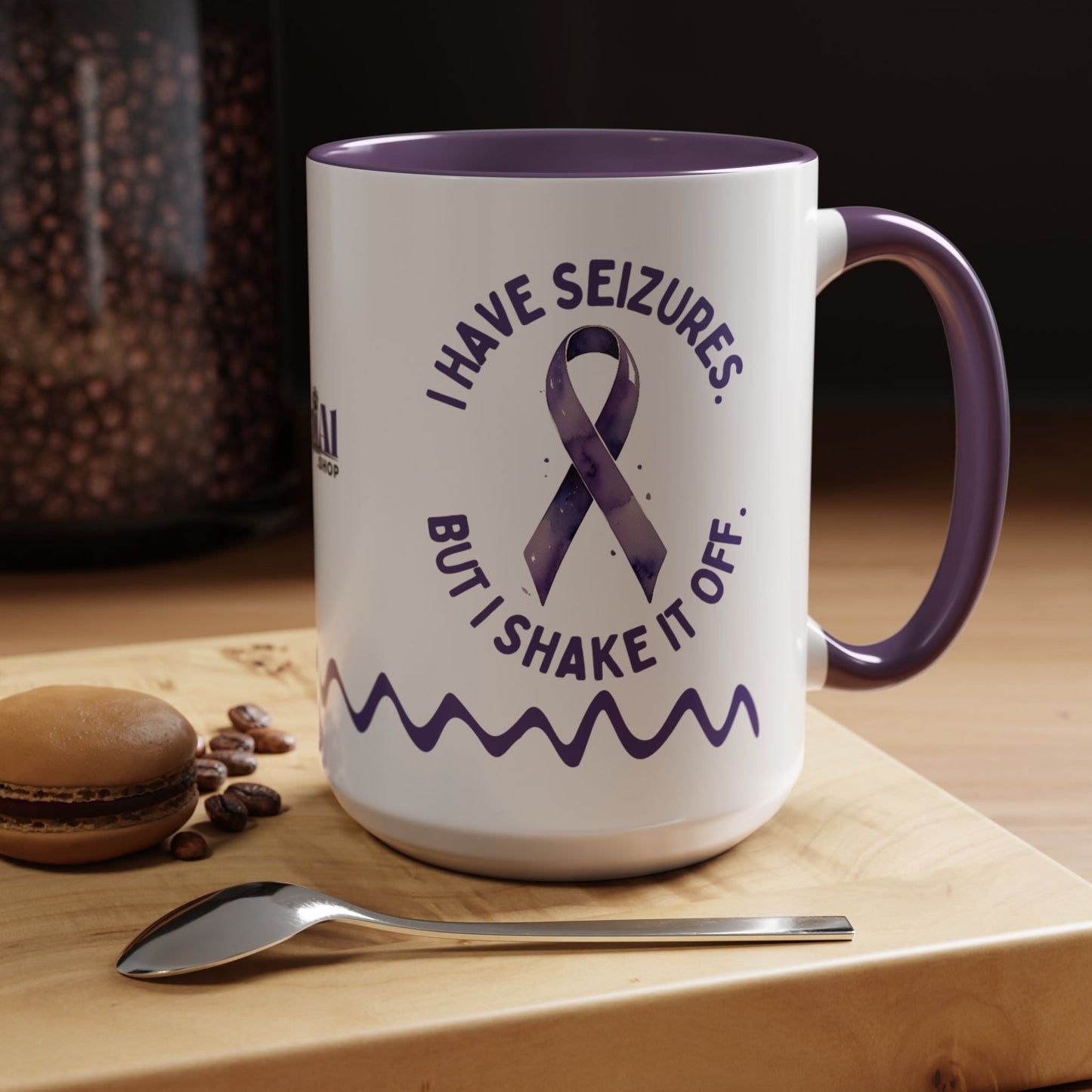 Shake It Off Coffee Cup for Epilepsy Awareness