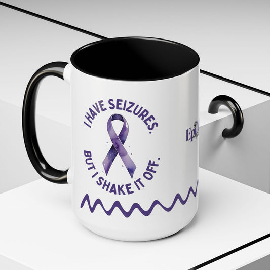Shake It Off Coffee Cup for Epilepsy Awareness