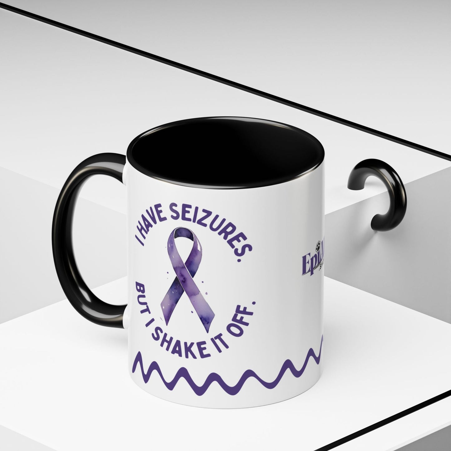 Shake It Off Coffee Cup for Epilepsy Awareness