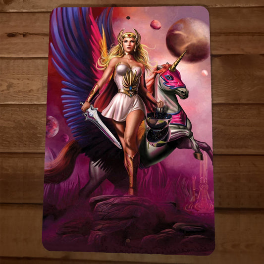 She-Ra and Swift Wind Horse 8x12 Metal Wall Sign Poster Shera MOTU