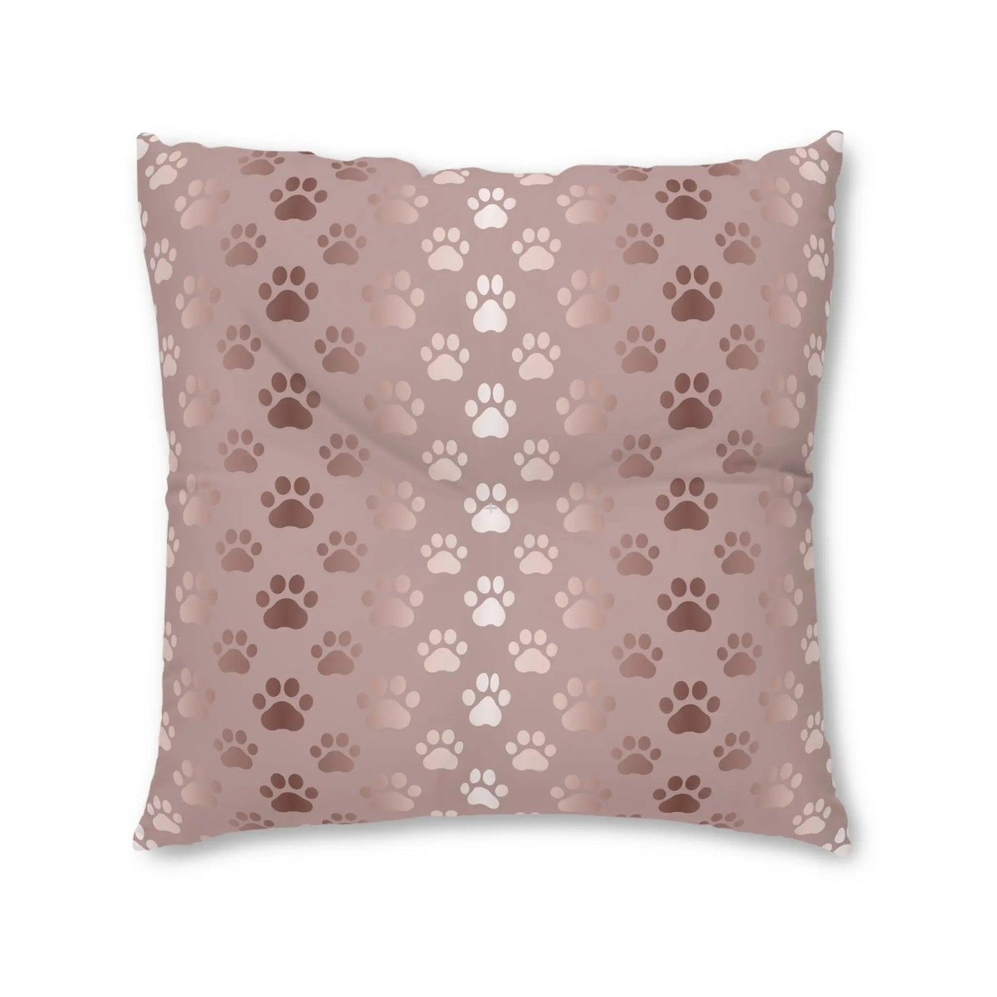 Shimmery Pet Paw Print Tufted Floor Pillow