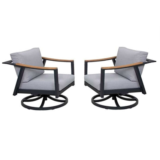 2 Nova Aluminum Swivel Rocking Chair