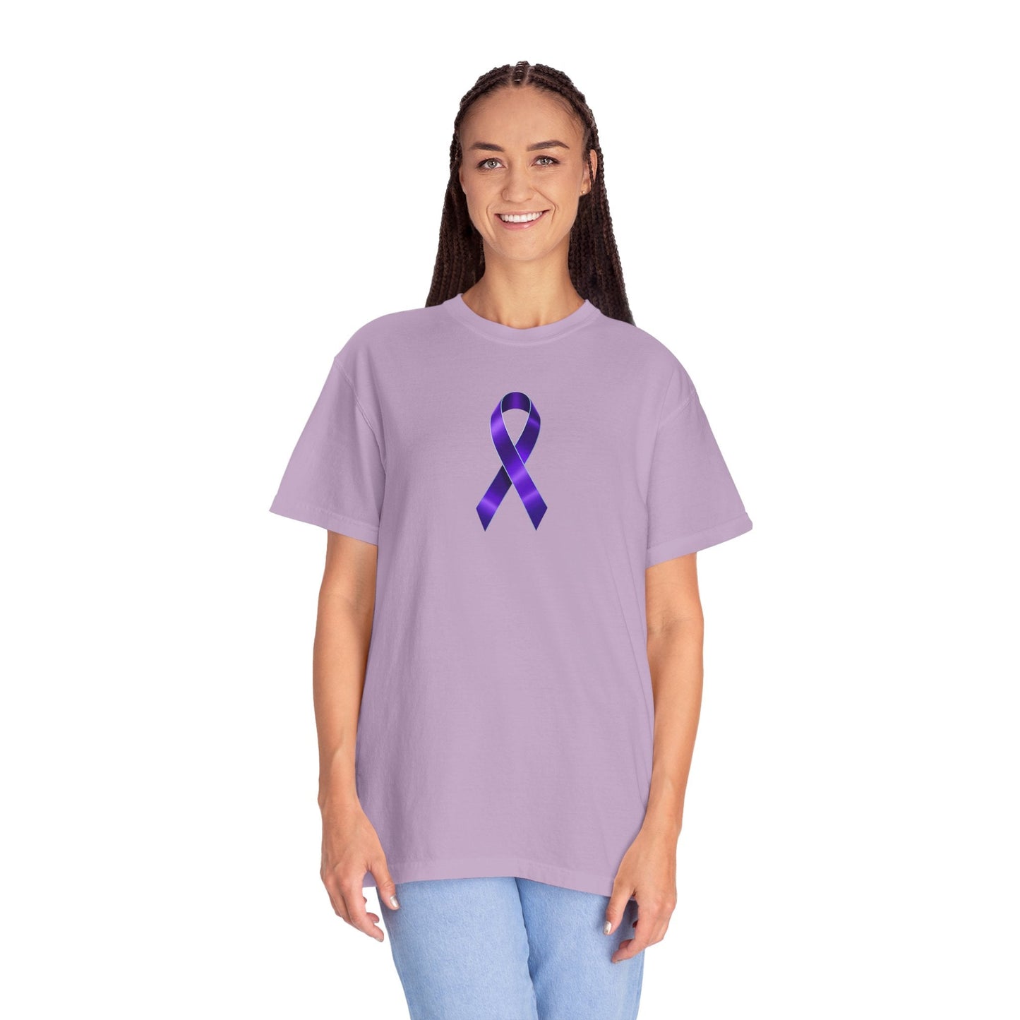 Solitary Purple Ribbon Awareness T-Shirt