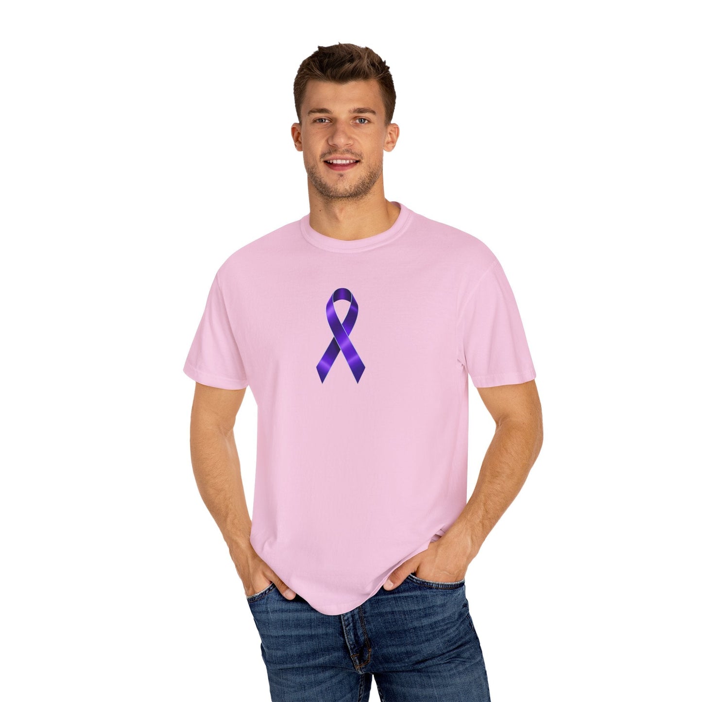 Solitary Purple Ribbon Awareness T-Shirt