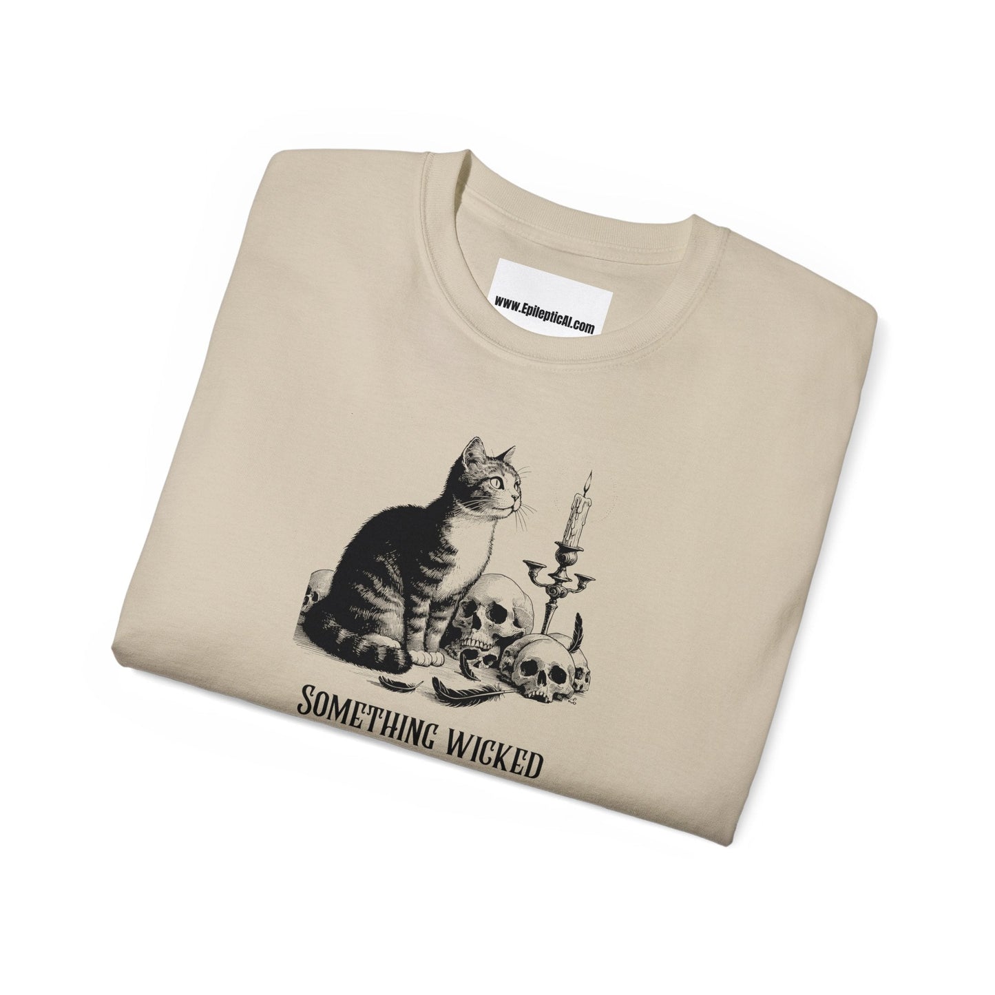 Something Wicked This Way Comes Cat Shirt – Gothic Cat Unisex Ultra Cotton Tee