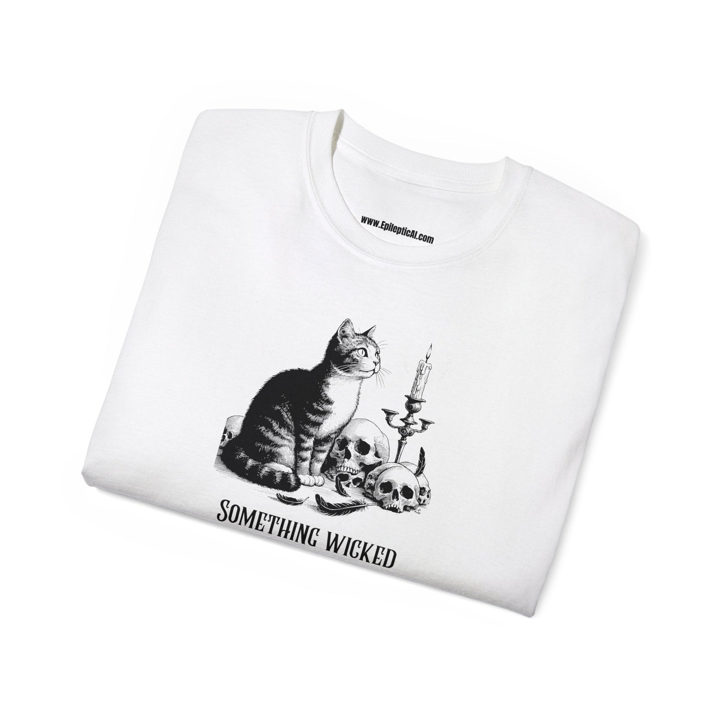 Something Wicked This Way Comes Cat Shirt – Gothic Cat Unisex Ultra Cotton Tee