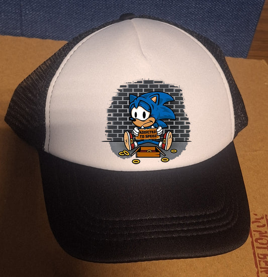 Adjustable Trucker Baseball Hat Cap Addicted to Speed Sonic the Hedgehog
