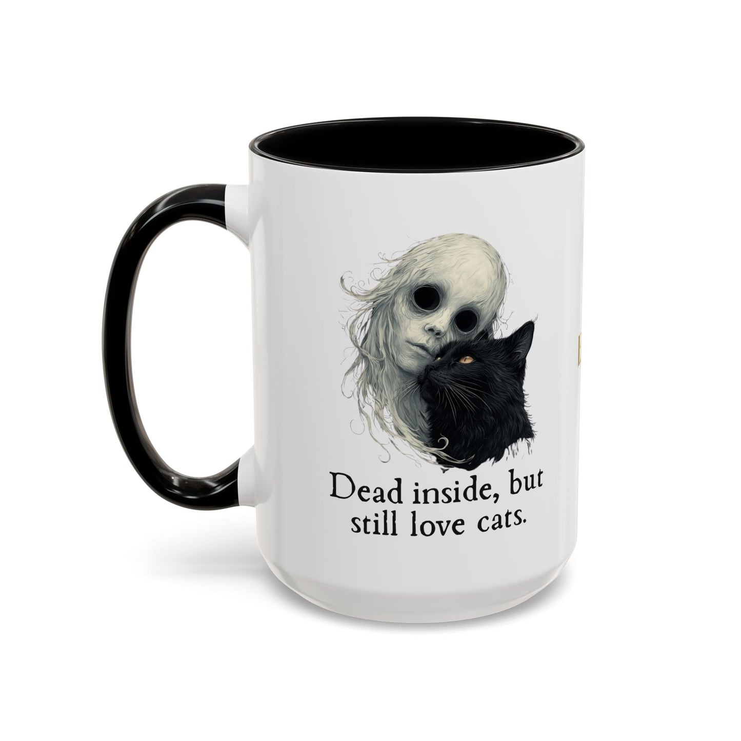 Spooky Dead Inside Cat Lover Mug for Cat Enthusiasts