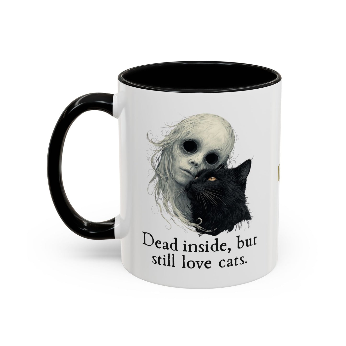 Spooky Dead Inside Cat Lover Mug for Cat Enthusiasts