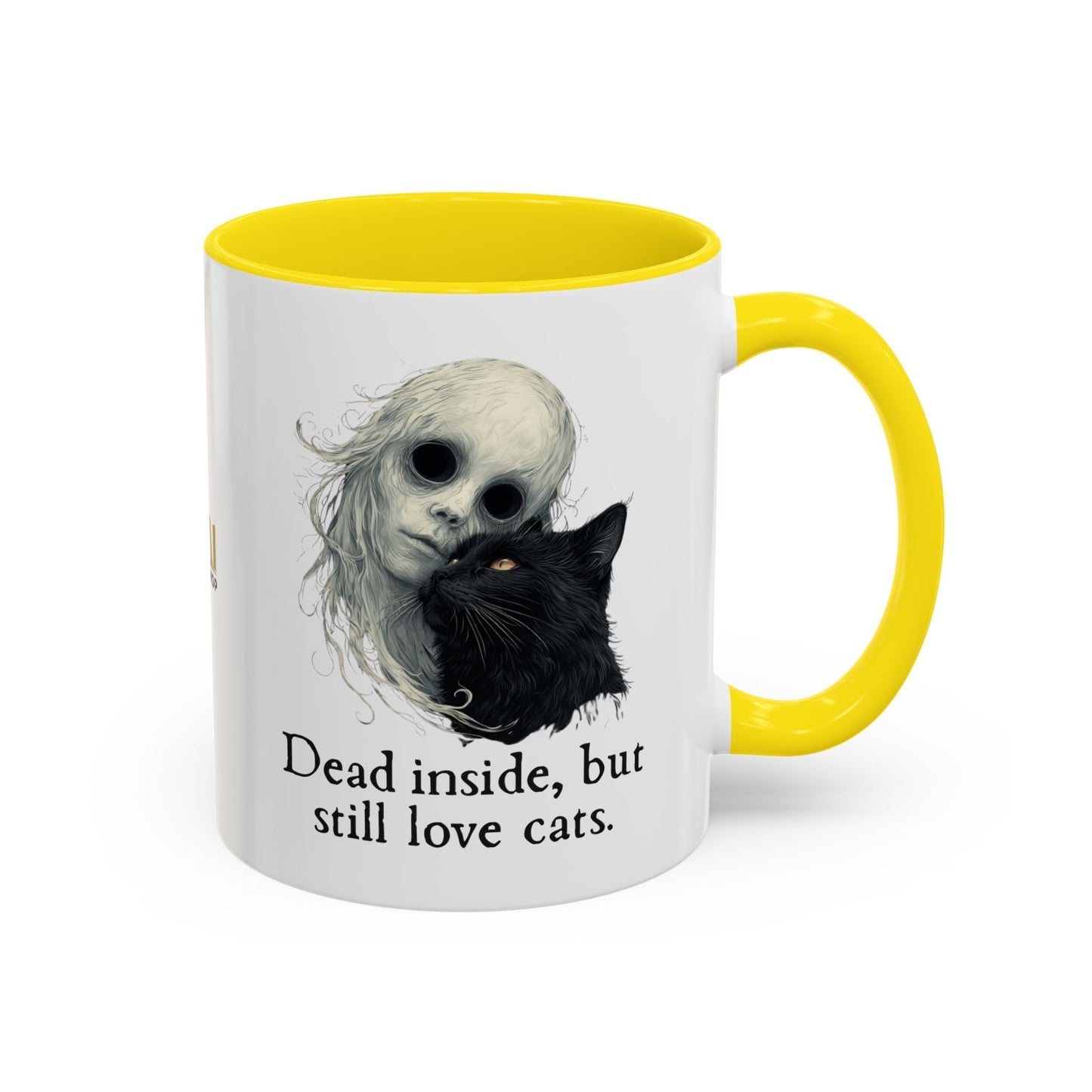 Spooky Dead Inside Cat Lover Mug for Cat Enthusiasts