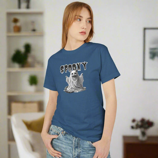 Spooky Ghost Kitty Halloween Unisex Tee