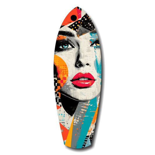 Woman in Style Glass Wall Art